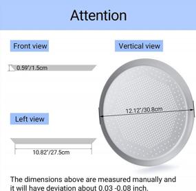 img 3 attached to 12-Inch Perforated Pizza Pan: Bake Perfect Crispy Pizza With Beasea'S Heavy-Duty Aluminum Bakeware