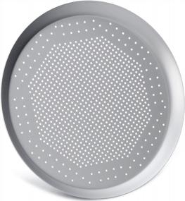 img 4 attached to 12-Inch Perforated Pizza Pan: Bake Perfect Crispy Pizza With Beasea'S Heavy-Duty Aluminum Bakeware