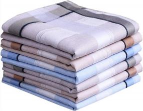 img 4 attached to LACS Mens Cotton Handkerchiefs Pack: Essential Men's Accessories and Handkerchiefs.