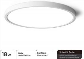 img 3 attached to TALOYA Flush Mount Ceiling Light LED For Hallway,18W 8.9 Inch, Slim Surface Mount Ceiling Light Fixture For Pantry Kitchen Utility Laundry Entryway Corridor (Warm White 3000K)