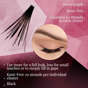 img 1 attached to Get Stunning Short Black Lashes With ARDELL Double-Up Knot-Free False Eyelashes - 4 Pack