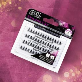 img 2 attached to Get Stunning Short Black Lashes With ARDELL Double-Up Knot-Free False Eyelashes - 4 Pack