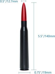 img 1 attached to Red Bullet Antenna - Premium Replacement Antenna for Ford F150 F250 F350 Super Duty Raptor & Dodge RAM 1500 2500 3500 Vehicles