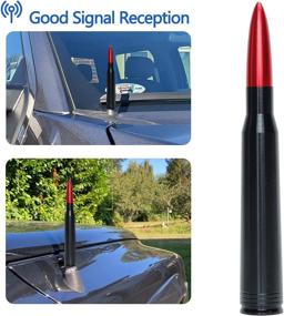 img 3 attached to Red Bullet Antenna - Premium Replacement Antenna for Ford F150 F250 F350 Super Duty Raptor & Dodge RAM 1500 2500 3500 Vehicles