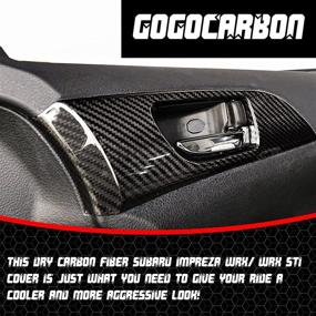 img 1 attached to 🚪 Carbon Fiber Inner Door Opener Cover for Subaru Impreza WRX STI 2008-2014 - Lightweight and Durable Trim with UV-Resistant Clear Coating for an Enhanced Aggressive Appearance