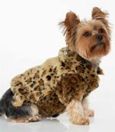 🐶 tzou dog jacket luxury leopard: stylish & comfortable outerwear for your beloved pet! логотип