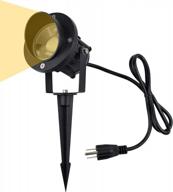 transform your outdoor space with j.lumi gbs9709 led landscape spotlight with stake - 9w 120v ac, flag spotlight, 75 watt replacement, 36" cord and metal spike stand included logo