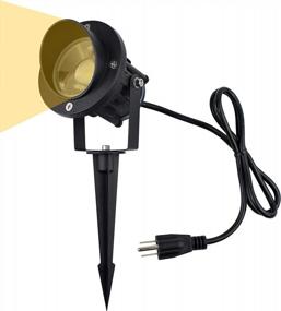 img 4 attached to Transform Your Outdoor Space With J.LUMI GBS9709 LED Landscape Spotlight With Stake - 9W 120V AC, Flag Spotlight, 75 Watt Replacement, 36" Cord And Metal Spike Stand Included