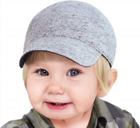 img 1 attached to Keepersheep Baby Reversible Baseball Cap Infant Sun Hat, Shell Embroidery Cotton