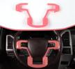 voodonala steering wheel decoration cover frame trim for 2015 2016 2017 2018 2019 2020 ford f150 f250 f350 super duty（1pc logo