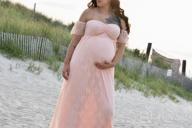 img 1 attached to Off Shoulder Lace Maternity Dress For Baby Shower Or Wedding Photo Shoot review by Jarrod Zuvers