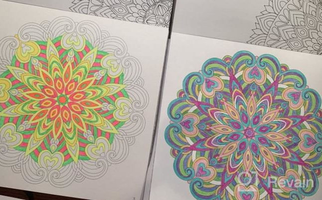 img 1 attached to Unwind And De-Stress With Arteza'S Mandala Coloring Book For Adults - 50 One-Sided Images Of Intricate Designs On 9X9 Inches, Perfect For Relaxing, Reflecting, And Decompressing review by Mark Bishop