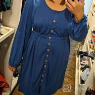 img 1 attached to Casual Swing Dress For Women With Long Sleeves, Crew Neckline, And Button-Down Front - BLENCOT 2022 review by Luisana Brooks