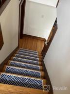img 1 attached to 13-Pack Maroon 9" X 28" Anti-Slip Sisal Design Stair Treads By SussexHome - 70% Cotton & Double Adhesive Tape For Easy Installation & Extra Grip Safety. review by Lequon Kaneshiro