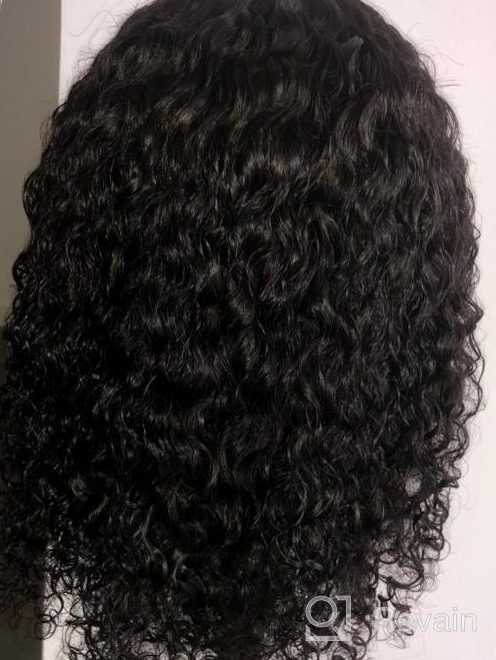 img 1 attached to ALLRUN Kinky Curly 13X4 Lace Front Wigs Human Hair Wigs For Black Women Brazilian Virgin Human Hair Lace Frontal Wigs Pre Plucked With Baby Hair(26Inch) review by Edgar Clark