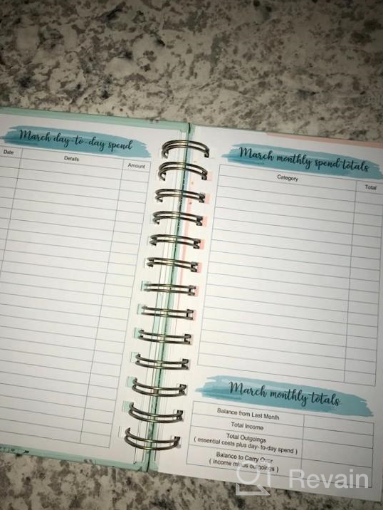 img 1 attached to Budget Planner - Budget Book, 12 Month Financial Organizer, Expense Tracker, Undated Finance Planner & Bill Organizer, 8.3" X 6.2" Monthly Budget Book, Account Book, Start Anytime, Inner Pocket, Stickers review by Jeff Long