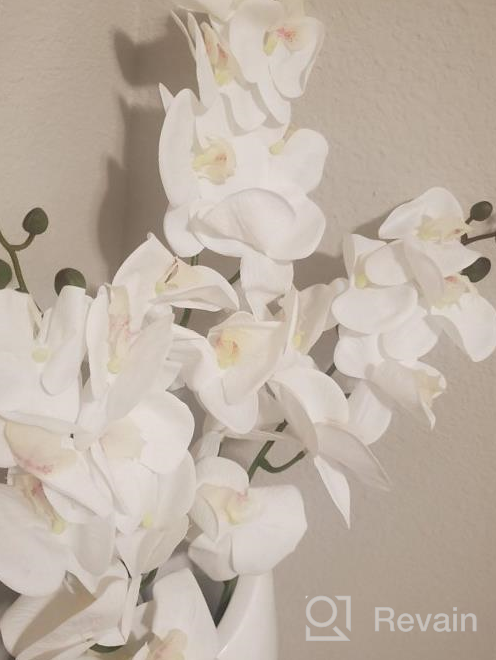img 1 attached to 4PCS 38 Inch Artificial Butterfly Orchid Branches For Home Decor - White review by David Alvarez