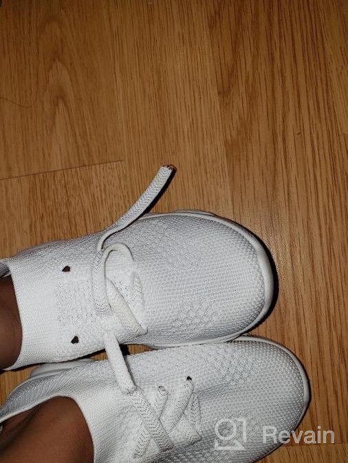 img 1 attached to Baby Walking Shoes 1-4 Years Kid Trainers Toddler Slip On Infant Mesh Breathable Sneakers Boys Girls Cotton Waves Shoes Outdoor review by Ryan Calabro
