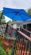 img 1 attached to FRUITEAM 10Ft Offset Patio Cantilever Umbrella With Crank & Cross Bar, Outdoor Market Umbrella Waterproof UV Protection UPF50+ For Garden/Pool/Backyard review by Kevin Garcia