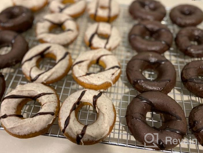 img 1 attached to Nonstick 12-Cavity Donut Baking Pan By Beasea, Carbon Steel Mini Donut Mold For Bagels And Baking Tray - Ideal Donut Mold For Homemade Doughnuts And Pastries review by Seth Waldron