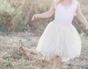 img 4 attached to 👗 Swaroser Little Girls Casual Tutu Skirt - 4 Season Solid Color Tulle Skirt in Beige