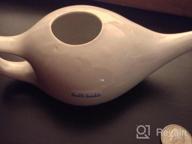 img 1 attached to Premium Handcrafted Ceramic Neti Pot - 225 Ml. White Color Nose Cleaner For Sinus Relief, Dishwasher Safe review by Mario Portillo