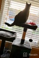 img 1 attached to Ultimate Playhouse For Your Feline Friend: BEWISHOME Cat Tree With Scratching Posts, Condos, Hammock, And Toys In Grey review by Brian Wesley