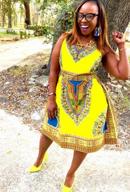 img 1 attached to Stand Out At Your Next Party In SHENBOLEN'S African Print Dashiki Dress review by Tyler Bonnell