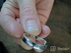 img 3 attached to Серебряное кольцо с гравировкой "Keep Going" - Вдохновляющие ювелирные изделия для мужчин, 💪 женщин, подростков и девочек - Кольца-браслеты со словом поддержки - Поставляется в подарочной коробке.