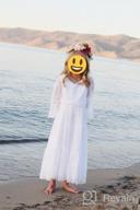 img 1 attached to CQDY Lace Flower Girl Dress: Elegant White Ivory Long Sleeve Dress for Wedding - Sizes 2 to 15T review by Devin Lee