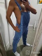 img 1 attached to Men'S Slim Fit Denim Jumpsuit Bib Overalls With Pockets review by Josh Allen