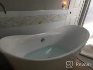 картинка 1 прикреплена к отзыву FerdY Naha 67 Acrylic Freestanding Bathtub - Curve Edge Soaking Tub, Glossy White Finish, CUPC Certified & Toe-Tap Chrome Drain/Overflow Assembly Included! от Cliff Gibs