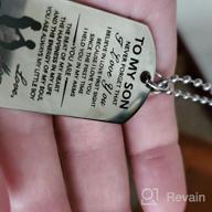 img 1 attached to 🐾 NOVLOVE Braver Stainless Steel Dog Tag Necklace Pendant - Inspirational Birthday Gift for Son from Mom, Always Remember review by Nick Esquibel