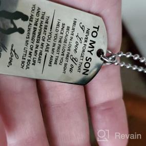 img 5 attached to 🐾 NOVLOVE Braver Stainless Steel Dog Tag Necklace Pendant - Inspirational Birthday Gift for Son from Mom, Always Remember