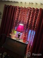 img 1 attached to Semi Sheer Curtains Linen Look Floral Embroidered Grommet 52X84 Inch Set Of 2 Grey MIUCO Living Room review by Tommie Lawson
