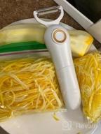 img 1 attached to POWERGIANT Electric Potato Peeler And Julienne Slicer - 3-In-1 Handheld Kitchen Gadget For Easy Apple And Carrot Preparation, Includes 3 Interchangeable Blades In White review by Karen Murray