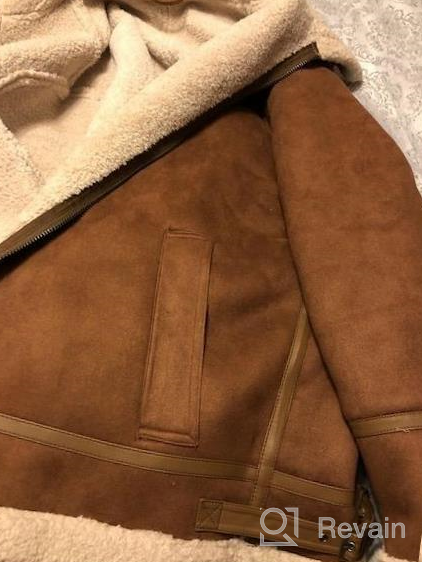 img 1 attached to Thickened Warm Sherpa Jacket For Men - Bellivera Faux Fur Suede Leather Plus Size Coat, Ideal For Winter And Spring Fashion Outfit review by Juan Russell
