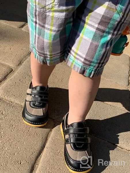 img 1 attached to 👦 Upgrade Your Little Boy's Style with Little Maes Boutique Black Adjustable Sneakers review by Sam Dhungana
