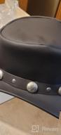 img 1 attached to Showerproof Leather Cowboy Hat For Men - Durable Outback Western Hat For Rain By HADZAM review by Tim Clark