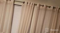 img 1 attached to MIUCO 2 Panels Grommet Textured Solid Sheer Curtains - 95 Inch Length For Windows (54 Inch Width X 95 Inch Height) In Beautiful Yellow review by David Flores