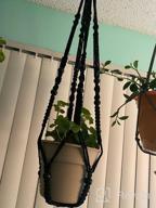 img 1 attached to POTEY 610102 Macrame Plant Hanger: Stylish Hanging Planter For Indoor And Outdoor Home Decor - Ivory, 35 Inch review by Matt Minette