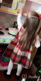 img 7 attached to Mud Kingdom Plaid Sleeveless Loose Fit Faux Wool Holiday Girls Dresses