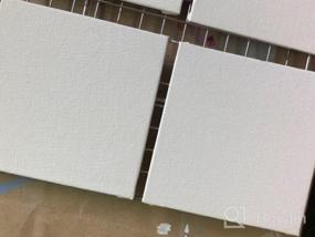 img 5 attached to Пустые белые хлопчатобумажные холщовые доски 11X14 дюймов для масляной, акриловой и акварельной краски - упаковка из 12 художественных панелей