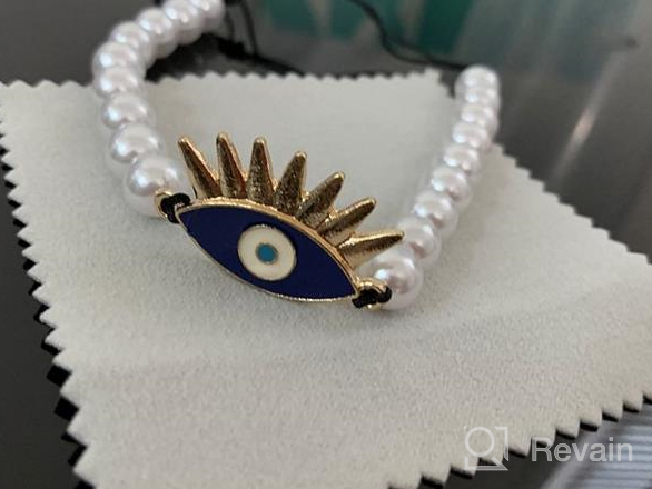 img 1 attached to 👁️ AUROTTI Evil Eye Bracelet: Adjustable Charm for Women and Teen Girls, Retro Vintage Jewelry Amulet, Perfect Gift for Parties review by Allison Smith