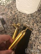 img 1 attached to 24K Golden Facial Massager Kit: 2-In-1 Electric Face & Arm Eye Nose Skin Care Tool review by Dan Weeman