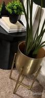 img 1 attached to Gold Round Metal Planter With Removable Stand, Set Of 2 19", 22"H By CosmoLiving By Cosmopolitan review by Kimberly Wells