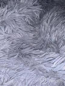 img 7 attached to 🛏️ LIFEREVO Aqua Twin Luxury Shaggy Plush Duvet Cover: Ultra Soft Crystal Velvet Mink Reverse with Hidden Zipper Closure - Premium Quality!