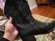 img 1 attached to Women'S Cowboy Boots 9800Mid Calf CowgirlWestern Embroidered Pull-On - Vepose Ladies' Boots review by Chad Sorensen
