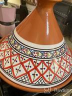 img 1 attached to Kamsah Hand Made And Hand Painted Tagine Pot Moroccan Ceramic Pots For Cooking And Stew Casserole Slow Cooker (Large, Classic Bohemian Blue) review by Elizabeth White