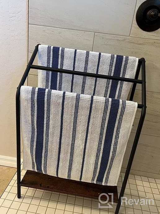 img 1 attached to Organize Your Linens In Style With Hoobro'S 3-Tier Blanket Rack Stand With Storage Shelf review by Alejandro Dabney